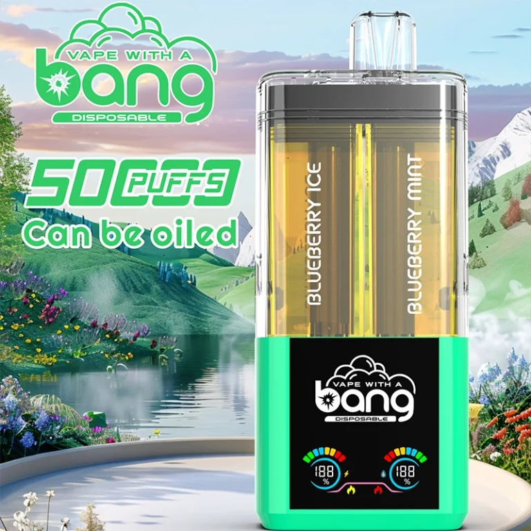 Bang 50000 Puffs Double Flavors Smart Screen Nachfüllbares Öl