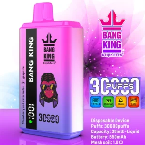 Bang King 30000 Puffs Dvojni okusi Pametni zaslon