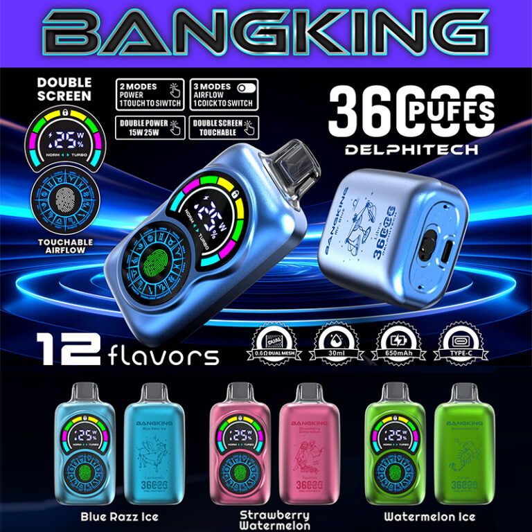 Bang King 36000 Puffs Dubbelskärm