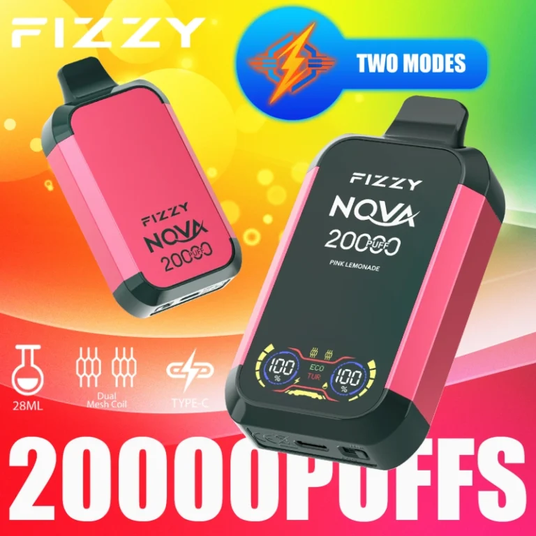 ES sandėlis Fizzy Nova 20000 Puffs LCD ekranas 8