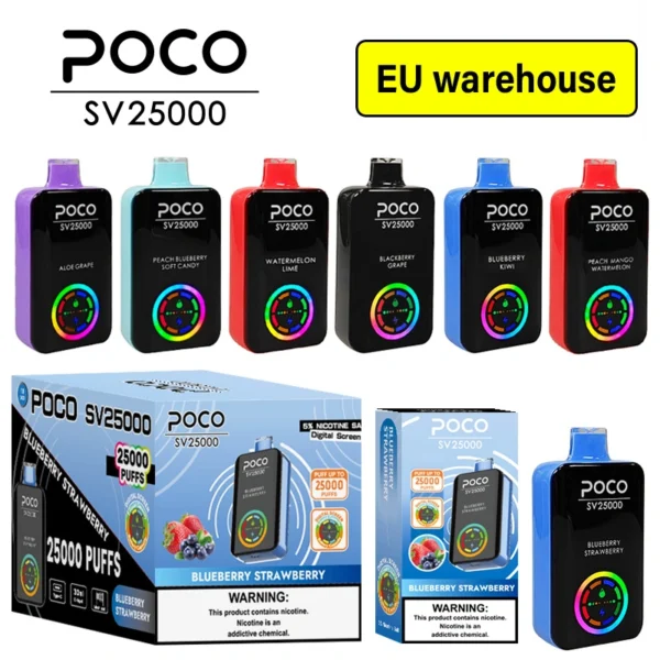 EU Warehouse Poco SV 25000 Puffs Digital skærm