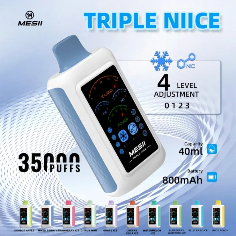 Mesii Triple Niice 35000 Puffs Volledig Smart Scherm