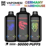 Αποθήκη εμπορευμάτων ΕΕ Vapomesi Dinosaur 50000 Puffs Smart οθόνη μιας χρήσης Vape