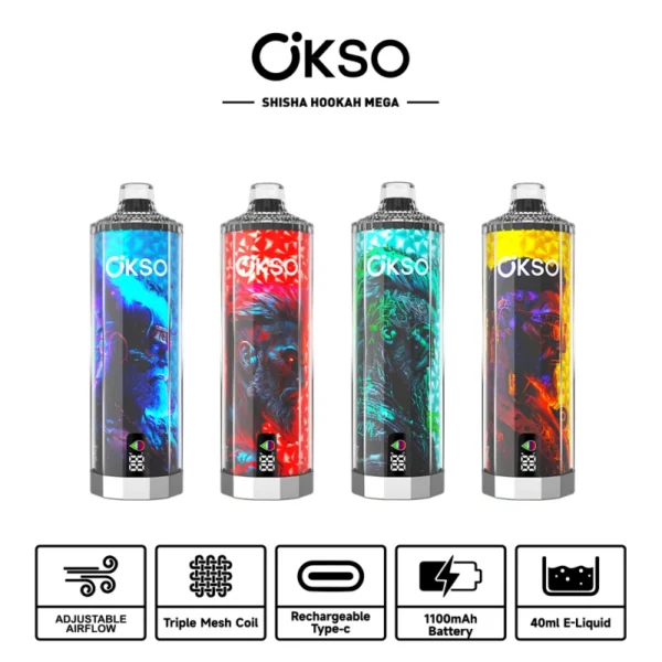 OKSO Shisha Hookah Mega 50000 Puffs