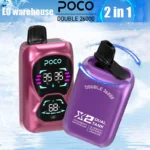 POCO Double 26000 Puffs Double Flavors Jednorázová elektronická cigareta Vape Dual Screen Velkoobchod