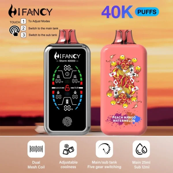 Hifancy 40000 Puffs 40k Storm Kertakäyttöinen Vape