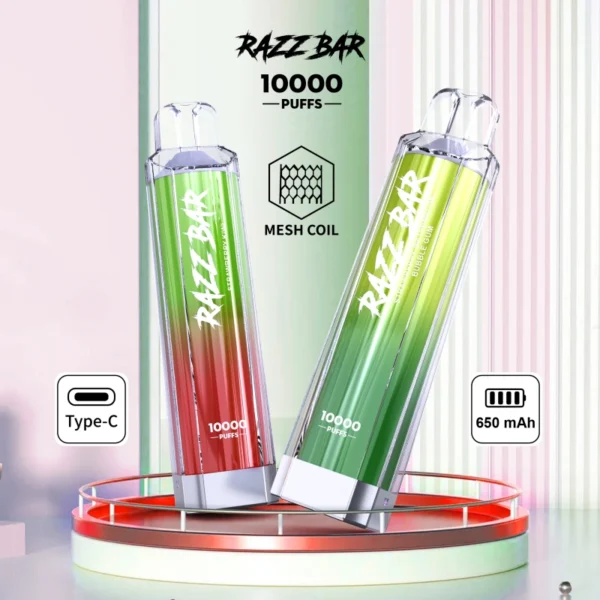 "Razz Bar 10000 Puffs" 10 tūkst. kristalų ES