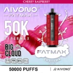 Vape 50k Aivono 50000 Puffs Fatmax DTL Shisha Hookah Smart οθόνη μιας χρήσης ηλεκτρονικό τσιγάρο για Vaper