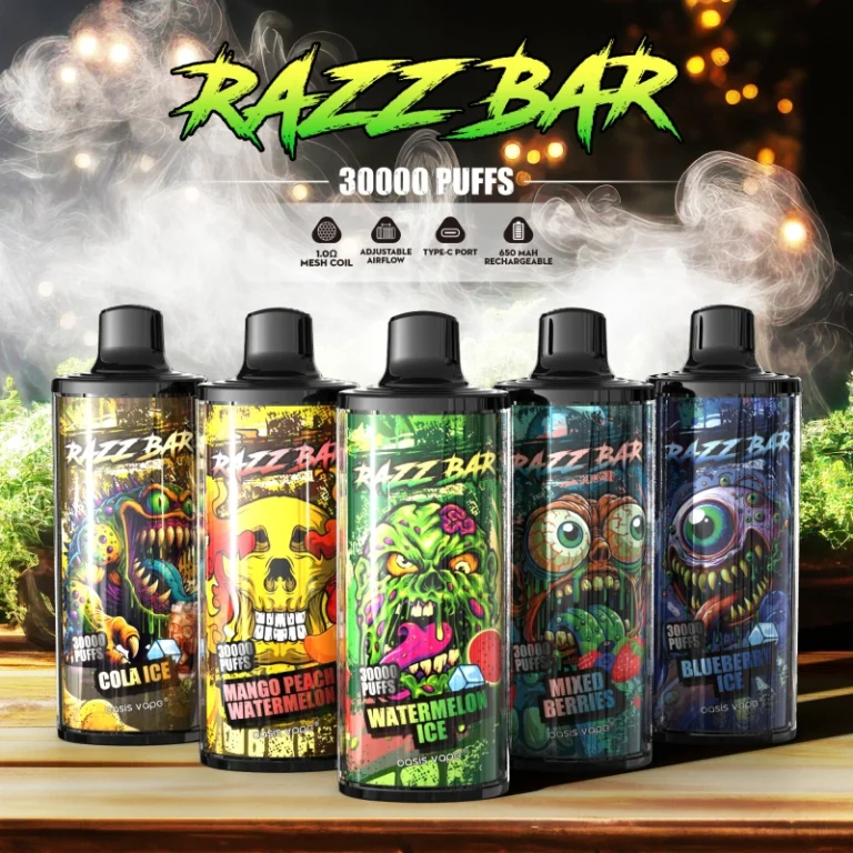 Puffs 30k Razz Bar 30000 Puffs vienreizējās Vape ķīniešu noliktava