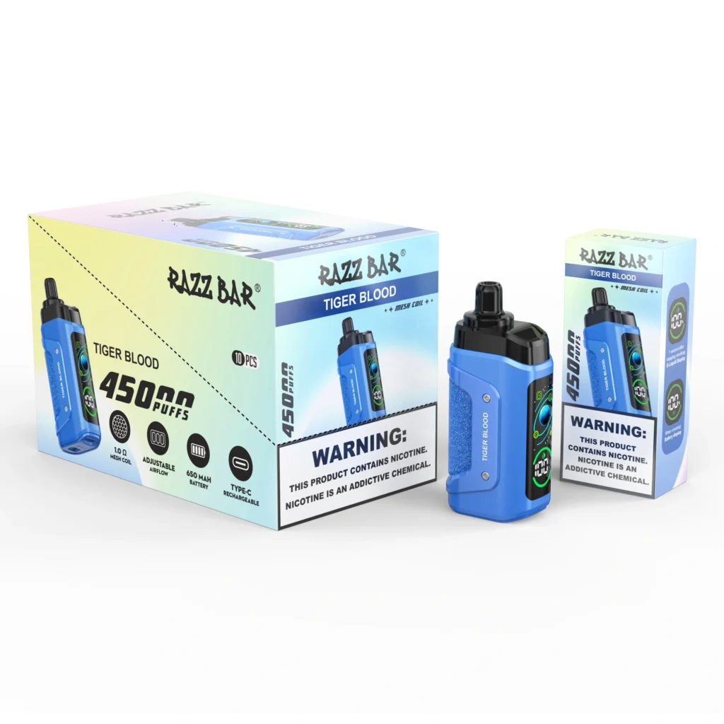 Razz Bar 45000 Puffs: Smart Screen Disposable Vape for the Ultimate Experience 4 Razz Bar 45000 Puffs 45k Smart Screen