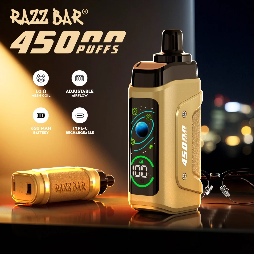 Razz Bar 45000 Puffs: Smart Screen Disposable Vape for the Ultimate Experience 2 Razz Bar 45000 Puffs 45k Smart Screen