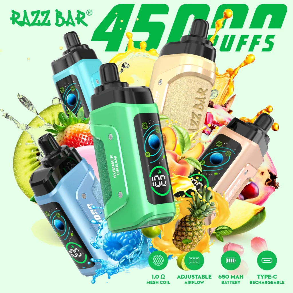 Razz Bar 45000 Puffs 45k Schermo intelligente