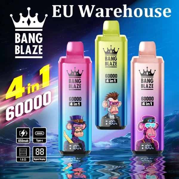 EU Warehouse 4 i 1 Bang Blaze 60000 Puffs