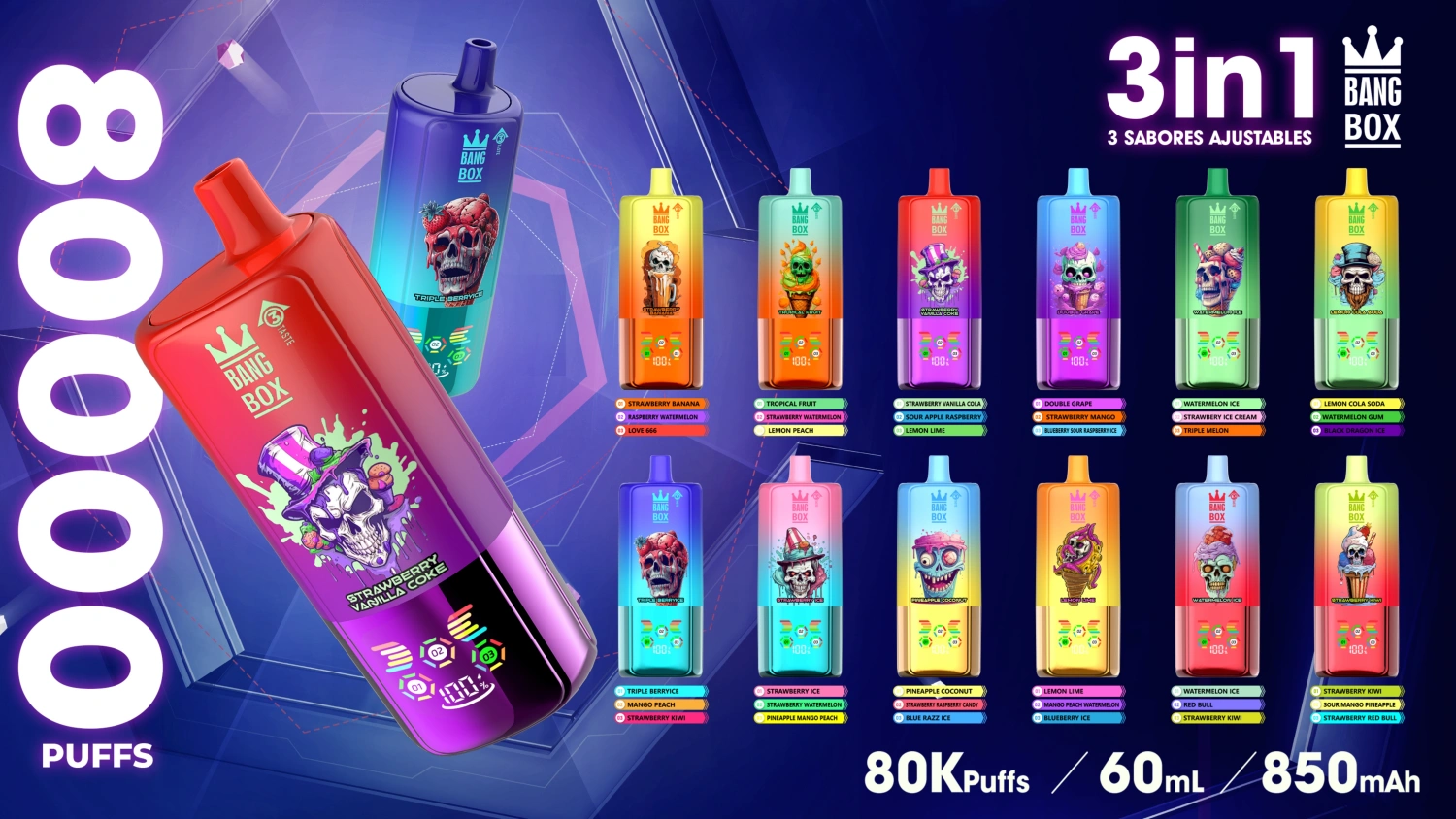 Bang Box 80000 Puffs Triple Flavors