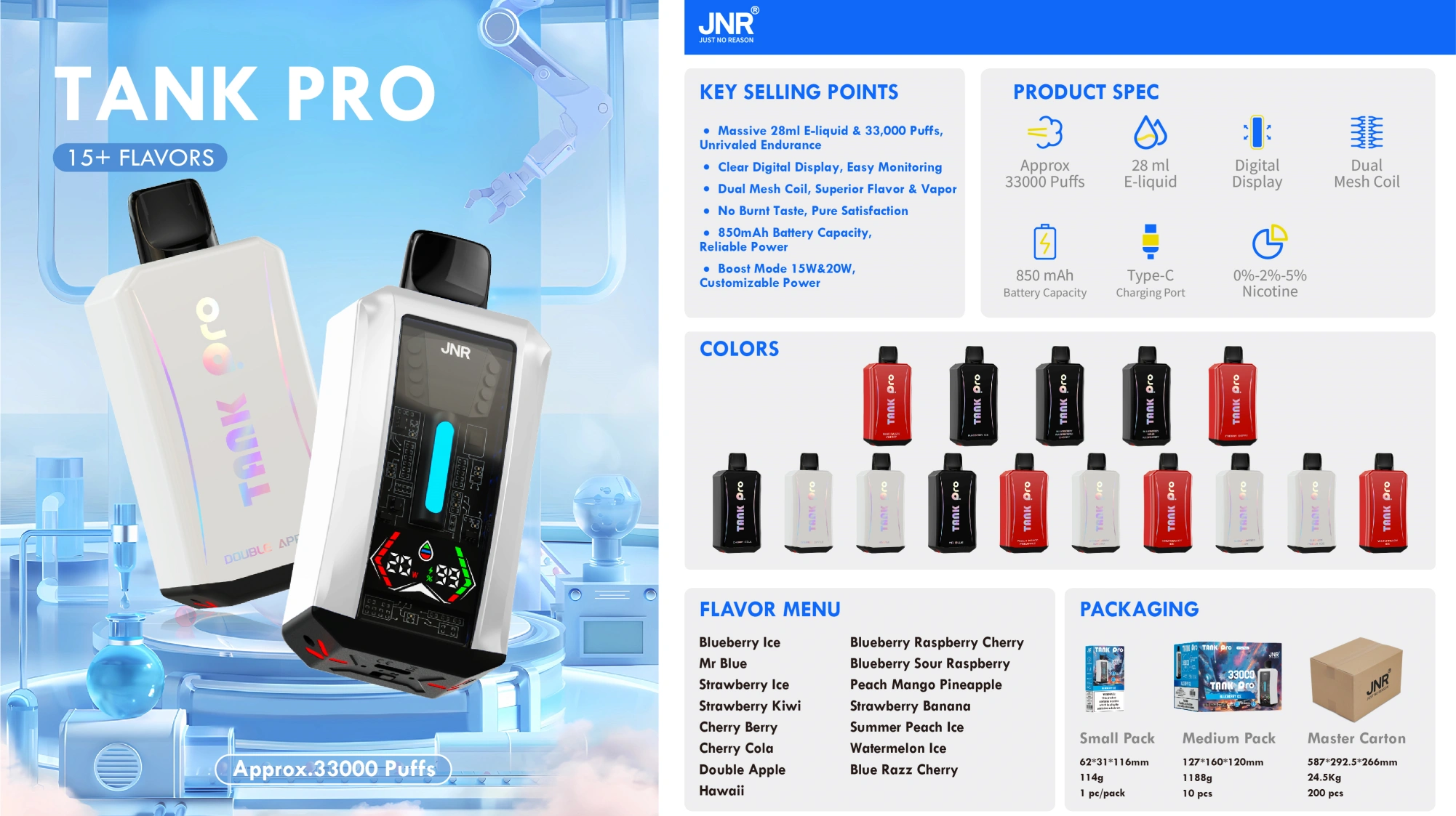 JNR Tank Pro 33000 Pufs 