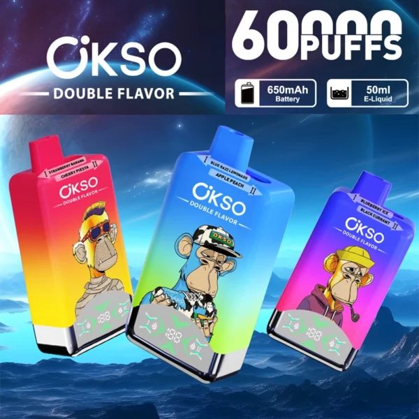 OKSO 60000 Puffs διπλής γεύσης
