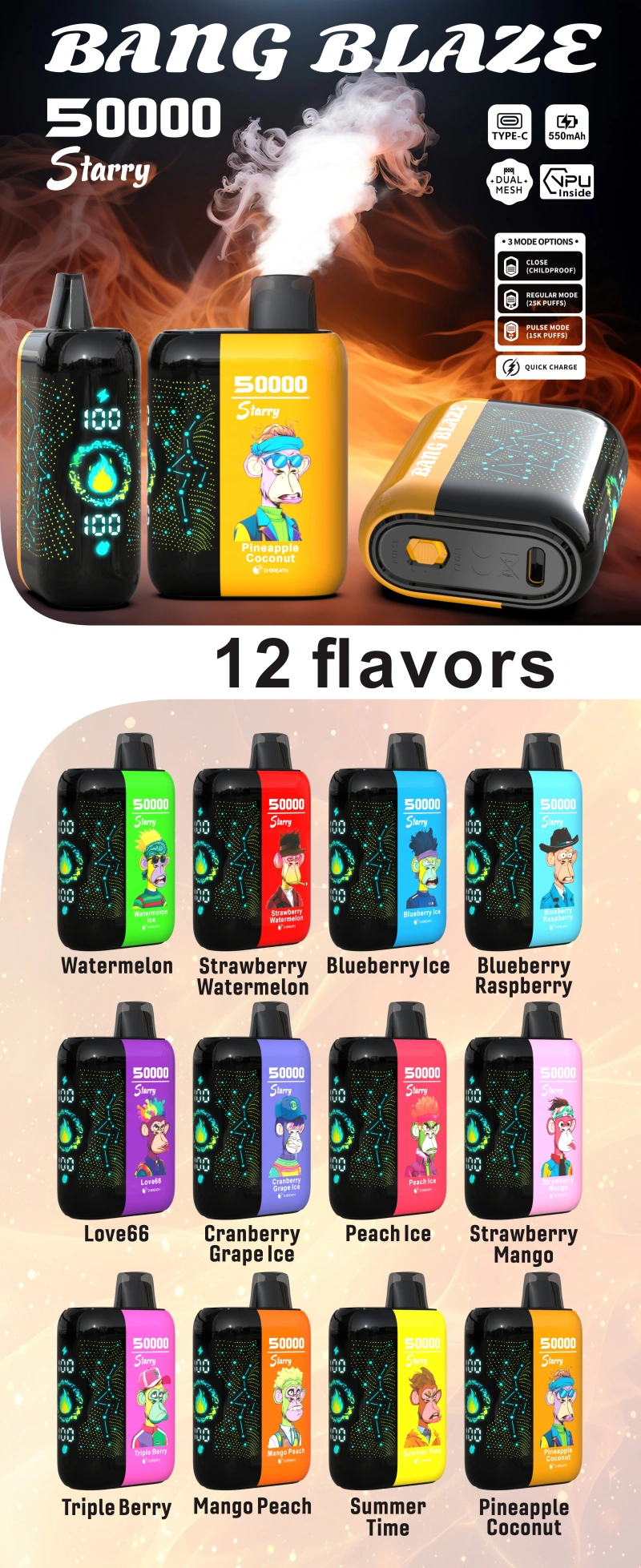 Bang Blaze 50000 Puffs Starry Screen