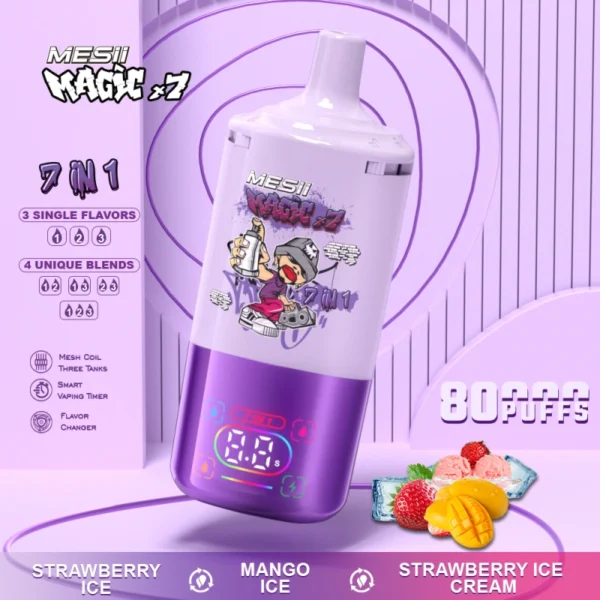 Mesii 80000 Pufi 80K 7 in 1 viedekrāns