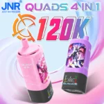 JNR Quads 120K Puffs 4 in 1 Disposable Vape 120000 Shop Wholesale Smart Screen
