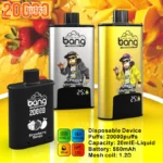 Bang 20000 Puffs 20K asenduspodi laetav ühekordselt kasutatav Vape Shop hulgimüük E-sigareti Smart Screen