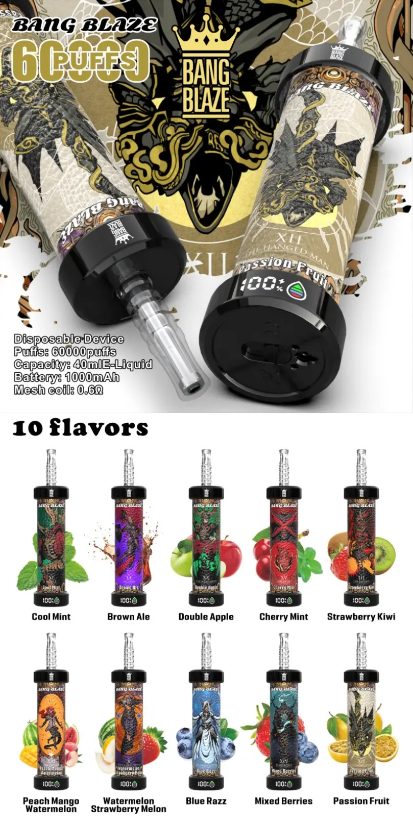 Bang Blaze Shisha 60000 Puffs