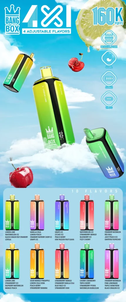Bang Box 160K 4-in-1 Vape Review 2026: Ultimate Multi-Flavor Choice for EU Adult Vapers 3 Bang Box 160K Puffs