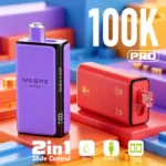 Waspe 100K Pro 100000 Puffs 2 in 1 Double Flavors Aiviou ühekordse Vape hulgi Smart Screen