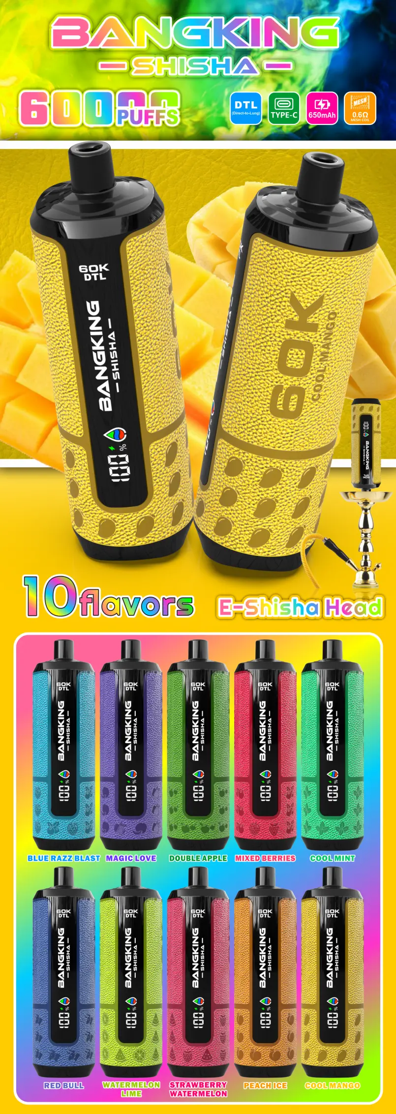Bang King Shisha 60000