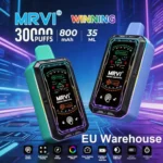MRVI 30K – Επαναφορτιζόμενο αναλώσιμο ατμοποιητή με 30.000 εισπνοές – Χονδρική πώληση από αποθήκη στην ΕΕ – Πλήρης έξυπνη οθόνη – Ρυθμιζόμενη ισχύς