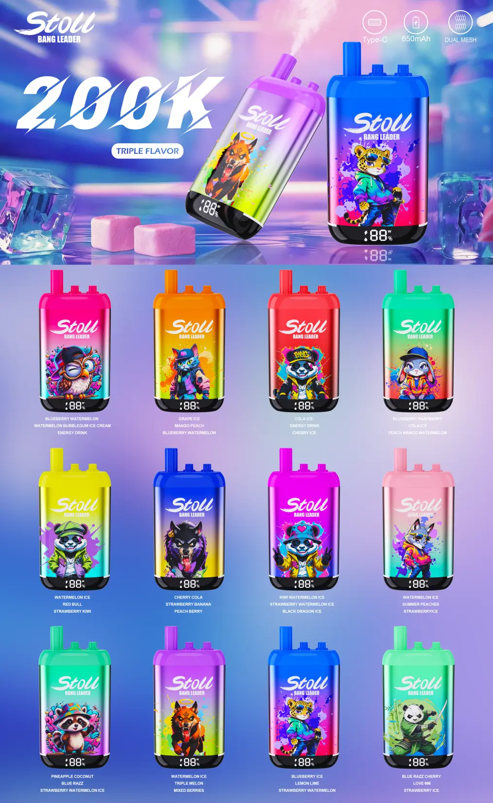 Bang Leader Stoll 200K Puffs 