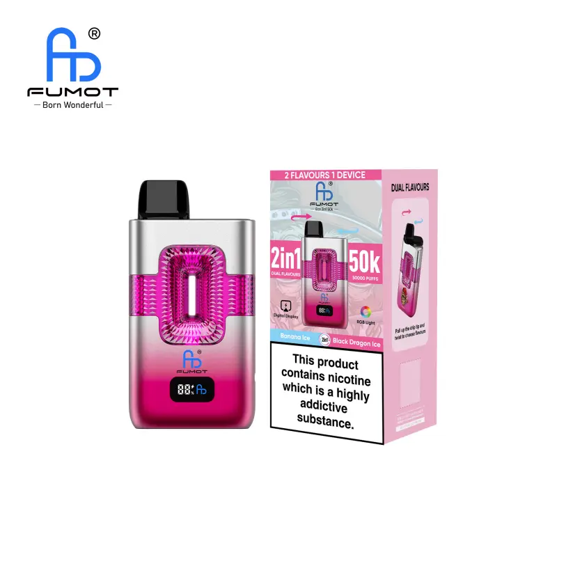 EU Warehouse Fumot Eco 2in1 50K 50000 Puffs Vape Pen Original Factory Smart Screen 3 „Fumot Eco 2in1“ – 50 tūkst. įkvėpimų